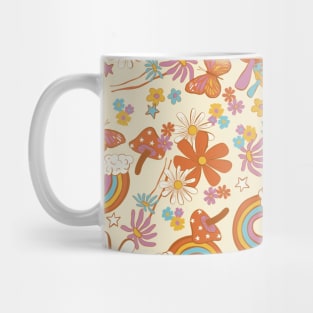 Mushrooms Rainbows Butterflies Groovy Mug